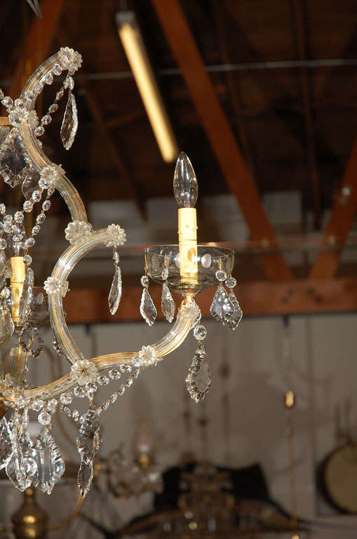 Art Deco Crystal Chandelier For Sale