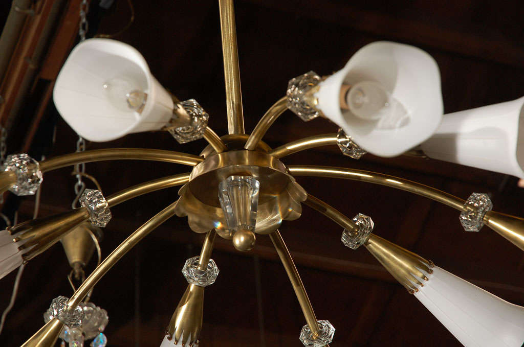 Mid-20th Century Larger Ten Light Chandelier