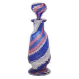 A Rare Antique St. Louis Latticinio Glass Perfume Bottle