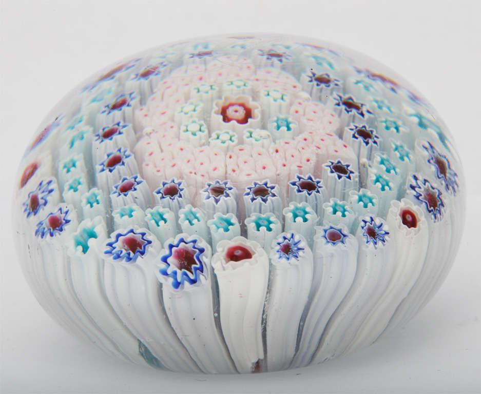 A fine George Bacchus & Sons concentric millefiori paperweight