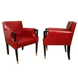 Pair Of Jacques Dumont Armchairs