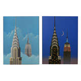 CHRYSLER AND EMPIRE  -   Two paintings by Lynn Curlee