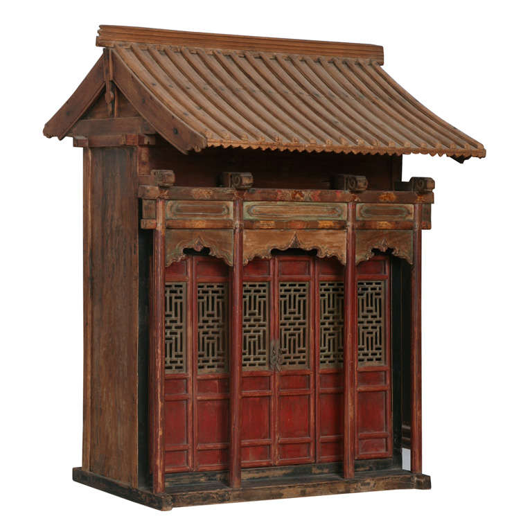 Extremely Rare Original Condition Ancestral Shrine from China For Sale