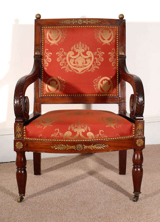 French Empire Fauteuil or Armchair