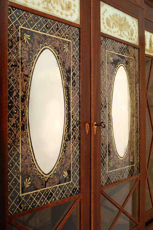 Federal Style Breakfront/Bookcase, New England, Circa:1910 In Excellent Condition For Sale In Alexandria, VA