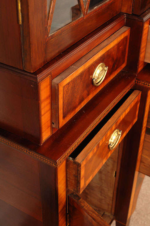 20th Century Federal Style Breakfront/Bookcase, New England, Circa:1910 For Sale