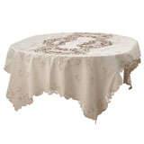 Ecru Linen "ROMAN CHARIOT" Tablecloth