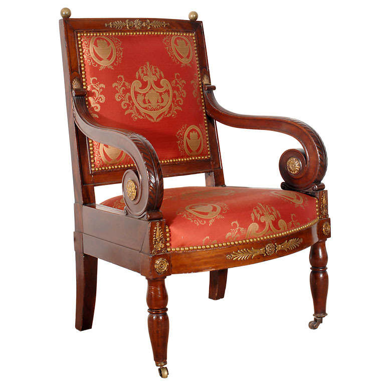 Empire Fauteuil or Armchair at 1stDibs