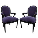 Pair of 1940's Louis XVI Style Armchairs