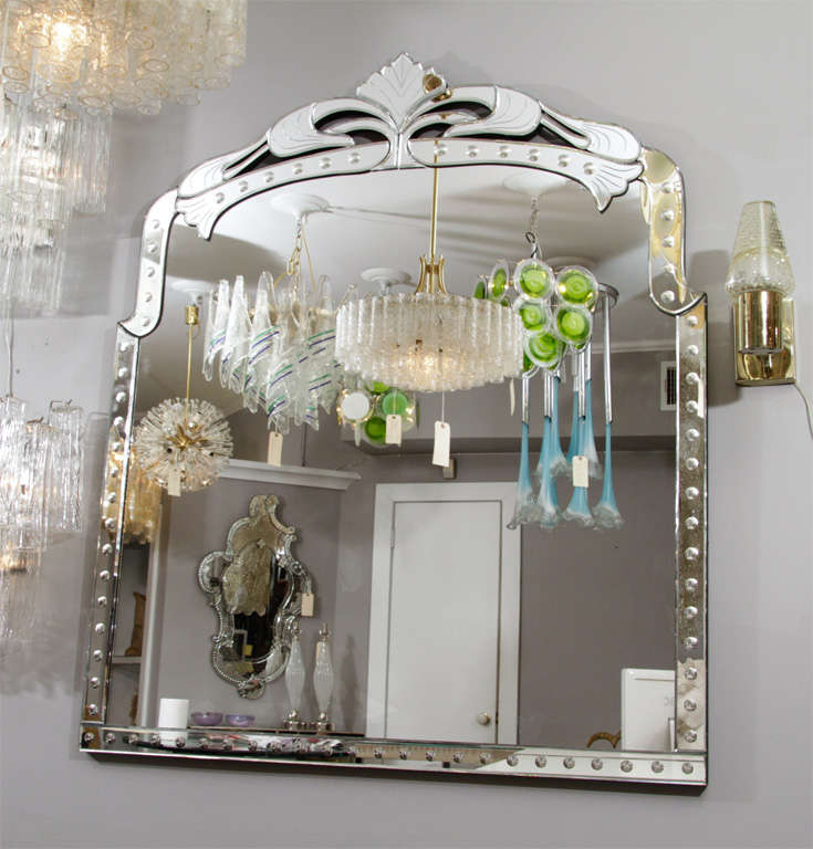 Venetian Mirror With Art Nouveau Style