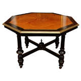Antique Octagonal Aesthetic Movement Center Table, England, c. 1875