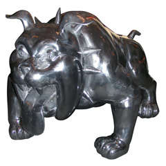 End of 20th Century Sculpture of a Bull Dog by Christian Maas