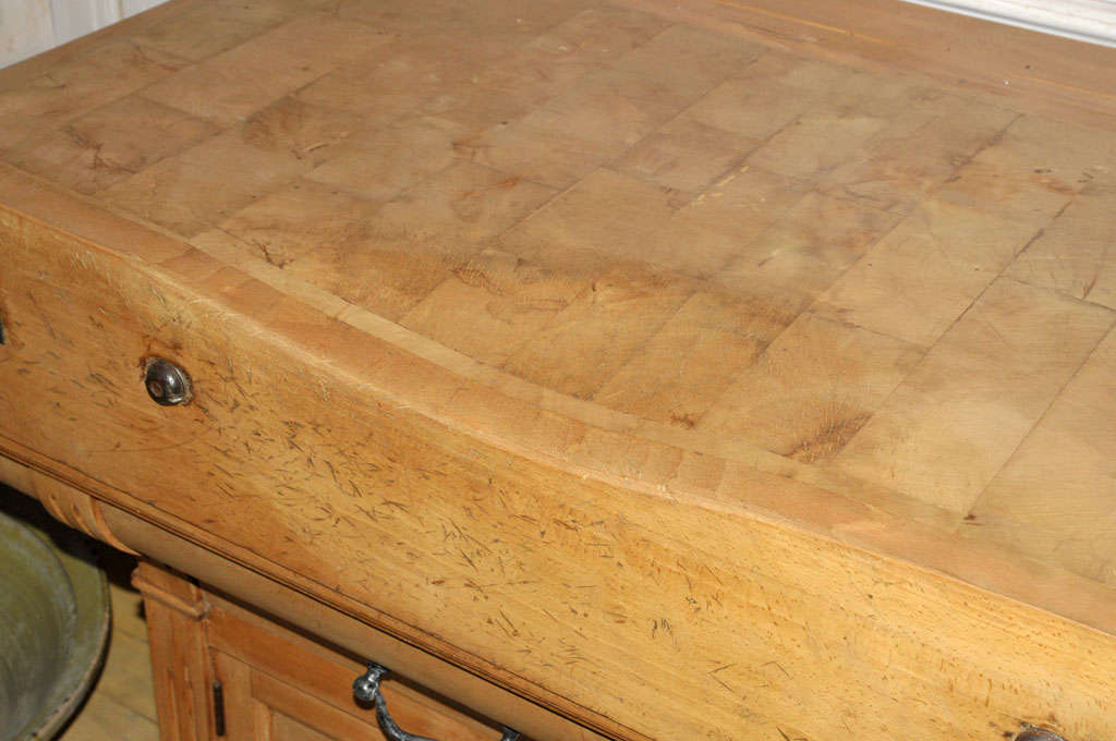 Wood Antique Butcher Chopping Block