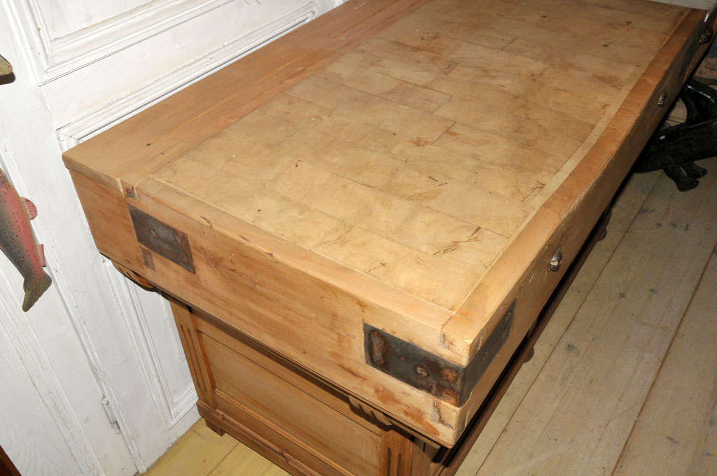 Antique Butcher Chopping Block 2