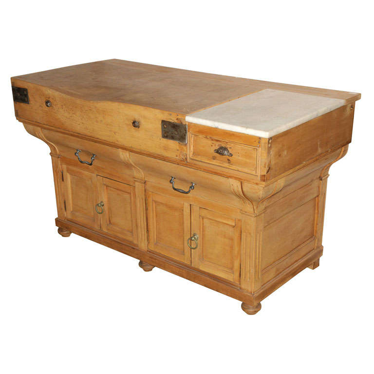 Antique Butcher Chopping Block