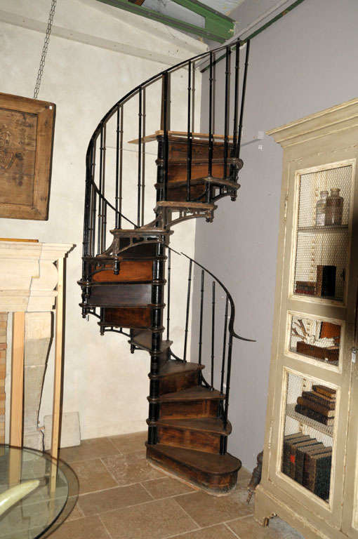oak spiral stairs