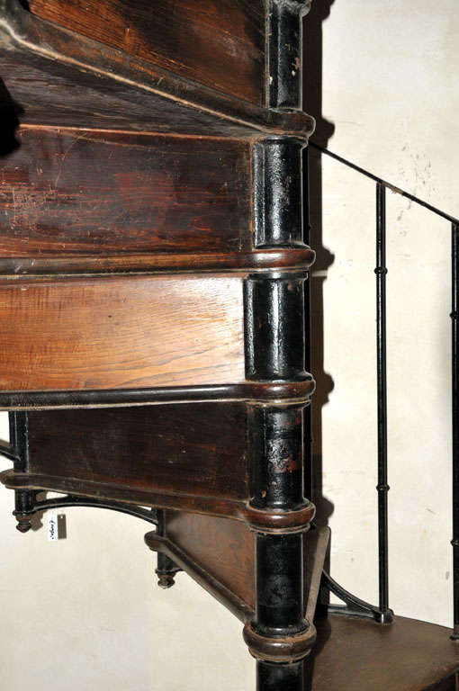 French An oak spiral staircase