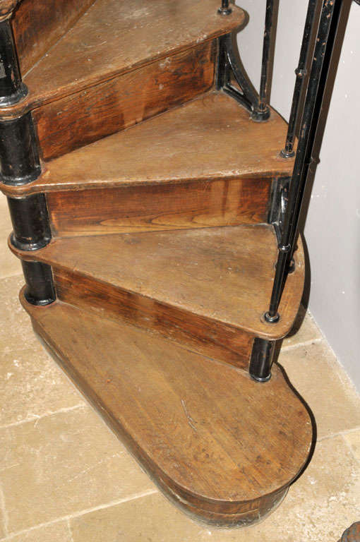 Wood An oak spiral staircase