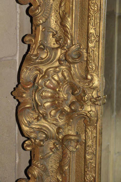 A large 19th century French giltwood mirror 1