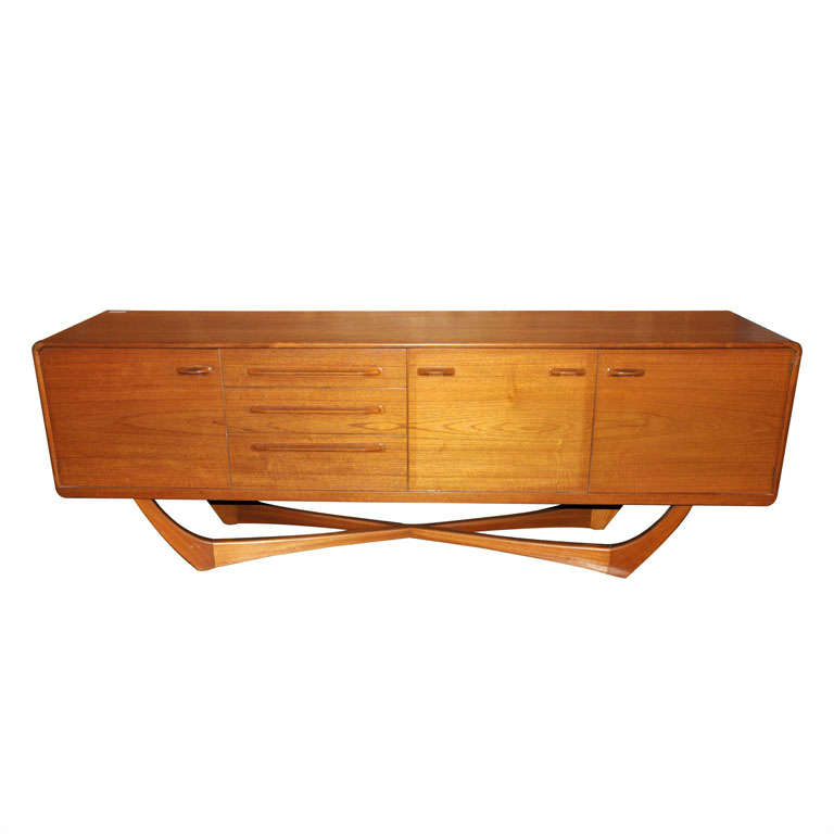 Cross-Base Sideboard/Credenza by Beithcraft, Scotland For Sale