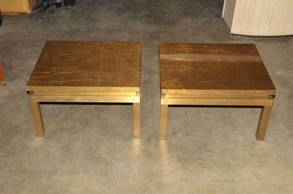 pair of coffee tables by Guy Lefevre for Maison Jansen For Sale 1