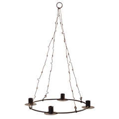 Handmade Handforged 4 Candle Hanging Fixture