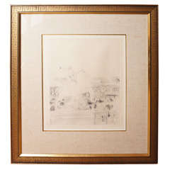 Raoul Dufy Etching "Mes Champs E'Lysees"