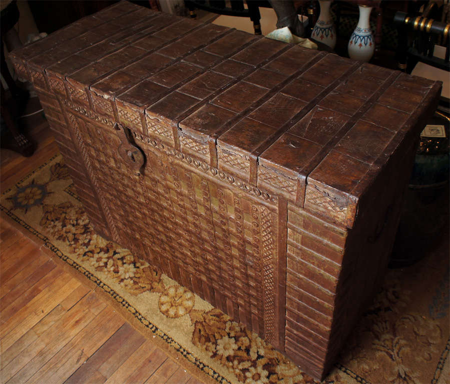 Nepalese A  Large 19th Century Storage Chest From Napal