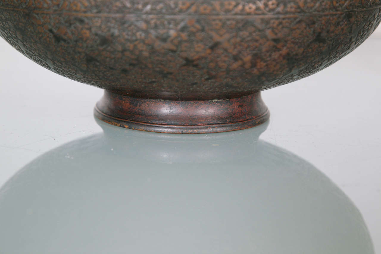 Persian copper bowl, 17th C In Good Condition For Sale In London, GB