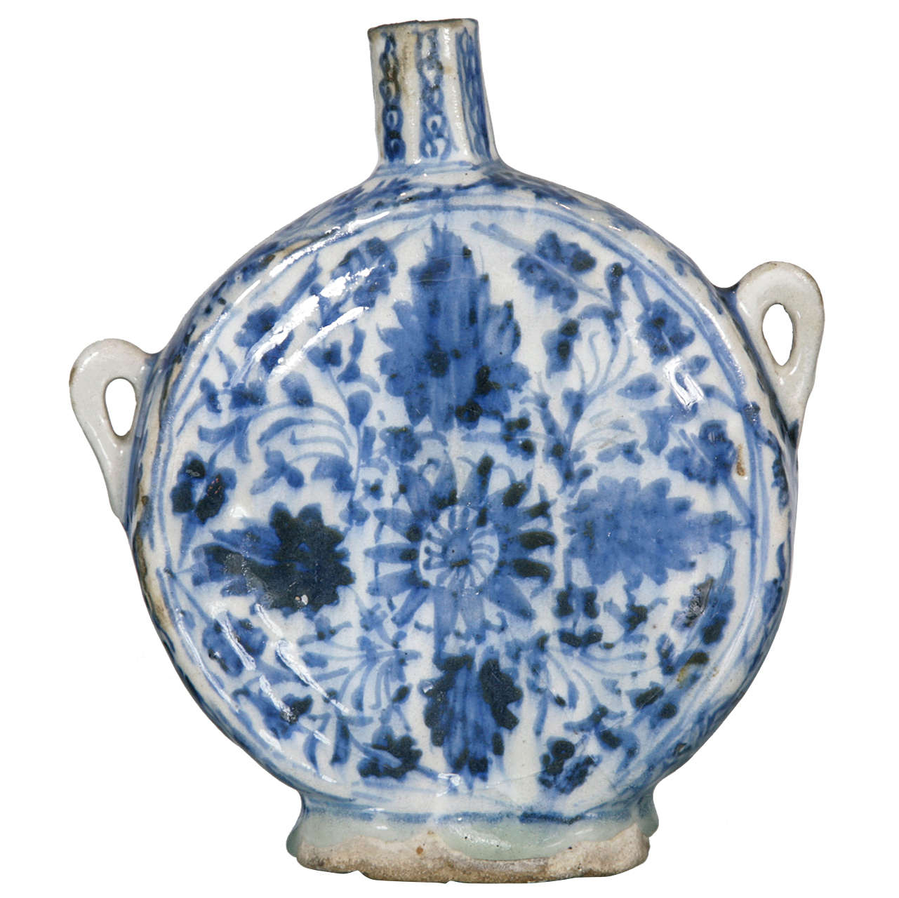 Rare Persian Pilgrim's Flask, 17th Century For Sale