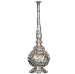 Repouse and Engraved Silver Rosewater Sprinkler