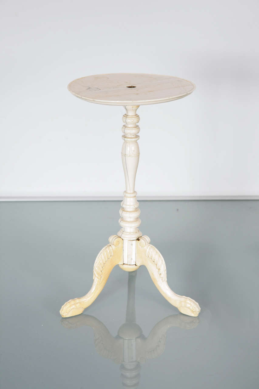 18th Century and Earlier Ivory Tripod Table For Sale
