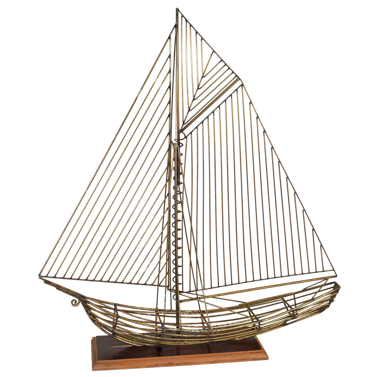 Curtis Jere, Metal Sail Boat Sculpture
