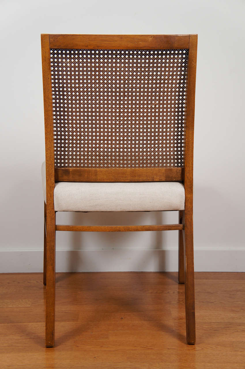 Mid-Century Modern Dining Chair with Caned Back by Drexel Heritage