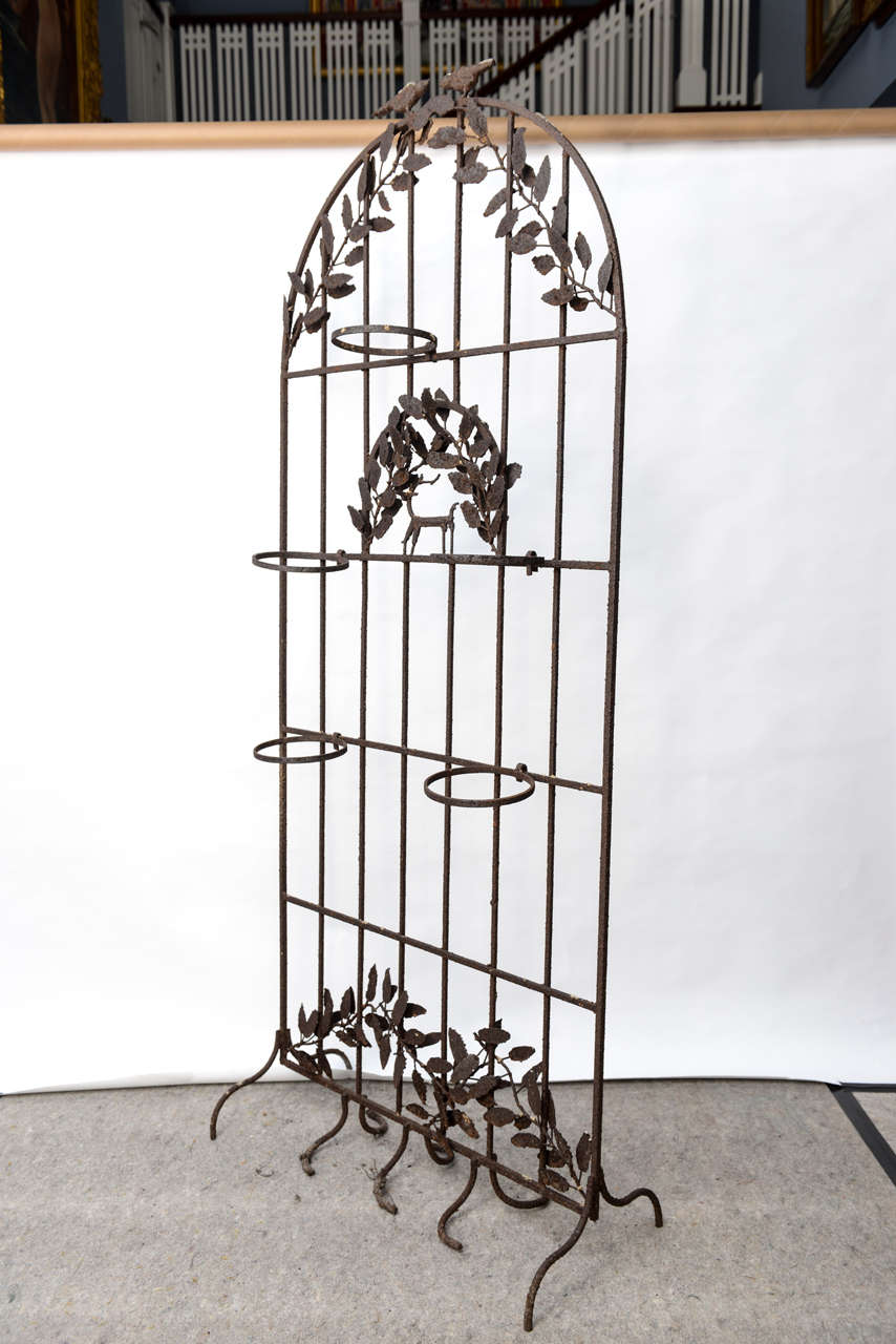 Pair of Antique Wrought Iron Plant Stands SATURDAY SALE