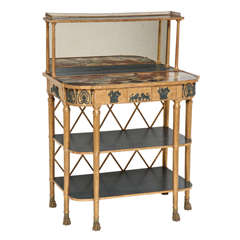 Regency Gilded and Faux Marble Chiffonier