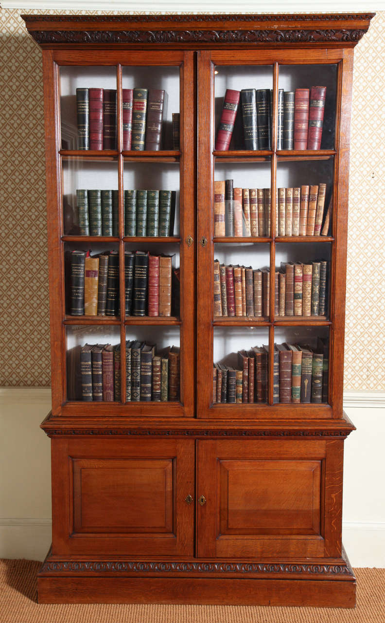 Pair of Late 19th Century Oak Bookcases