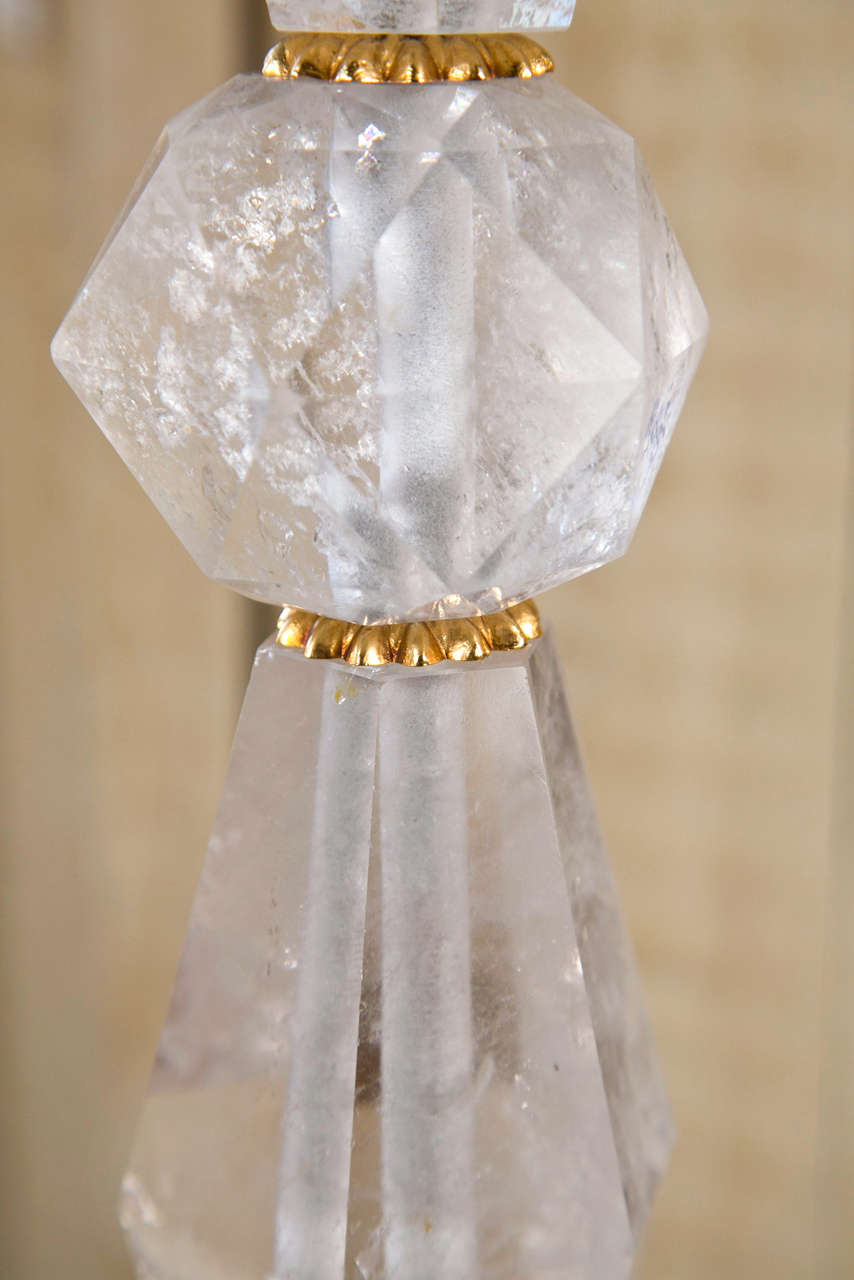 Pair Of Rock Crystal Table Lamp Bases at 1stDibs