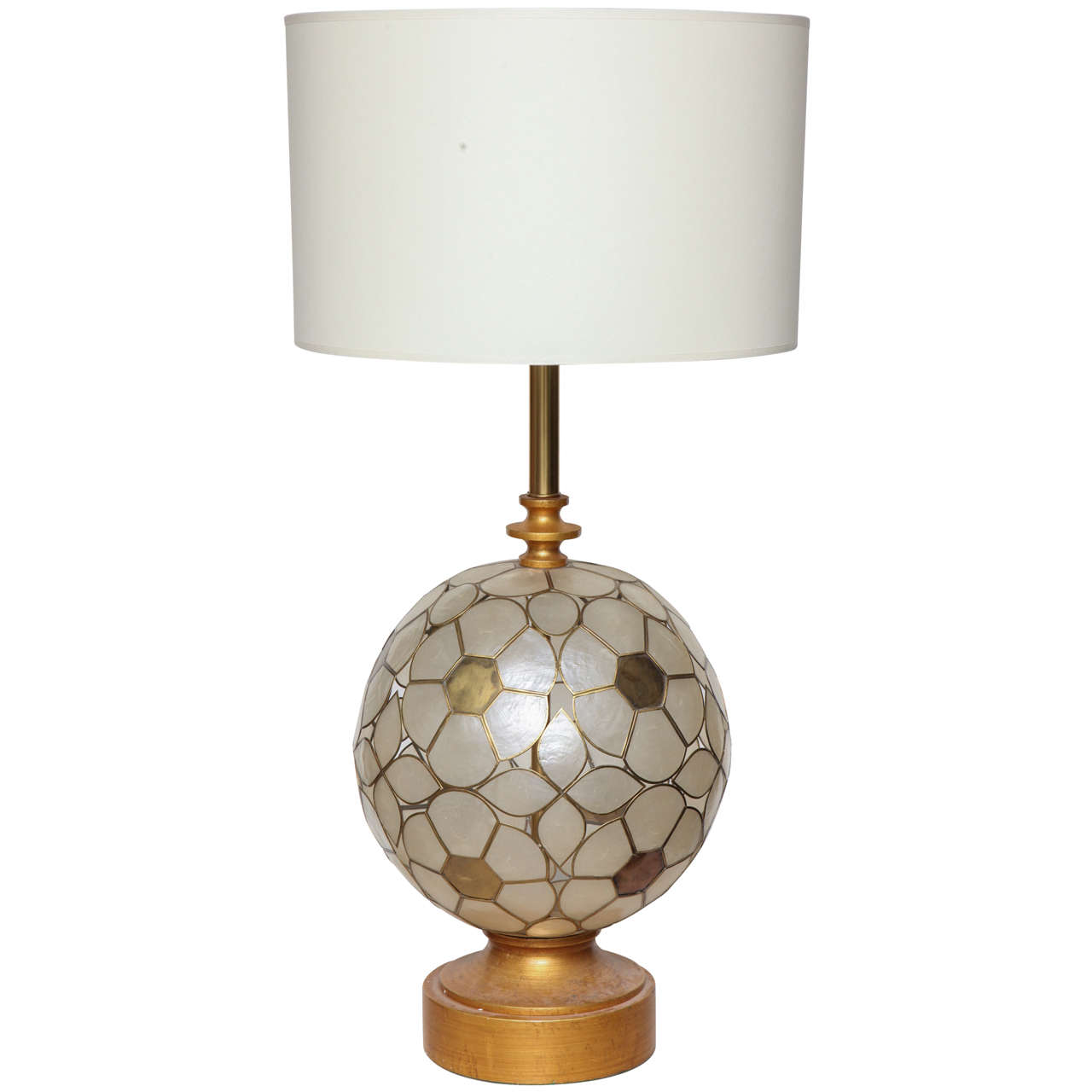 Capiz Shell Floral Table Lamp