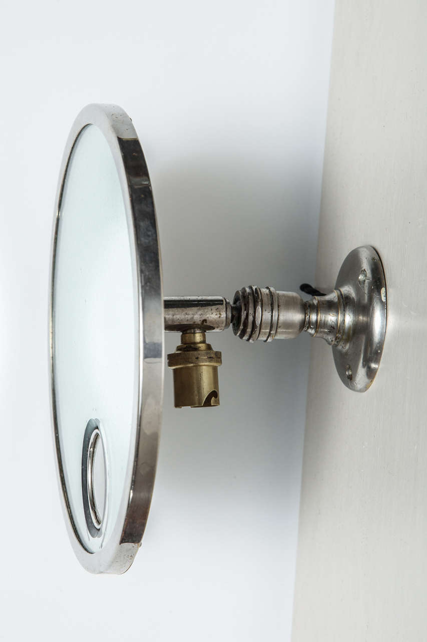 20ième siècle Miroir de coiffeuse d'hôtel français Brot avec lumière de S.G.D.G.
