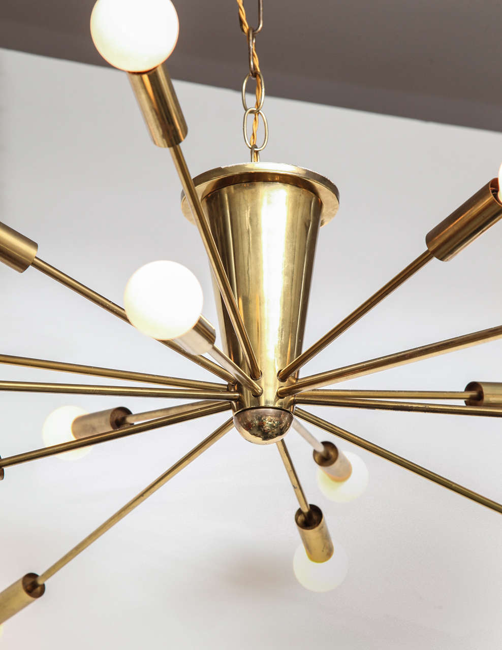 Italian Brass Sputnik Light Fixture 1