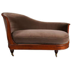 Brown Velvet Chaise