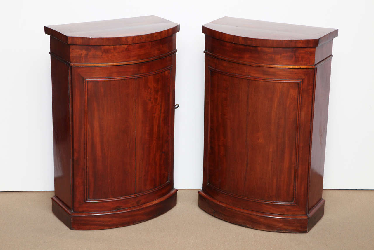 Pair of Early 19th Century Danish, Mahogany Cupboards In Good Condition For Sale In New York, NY