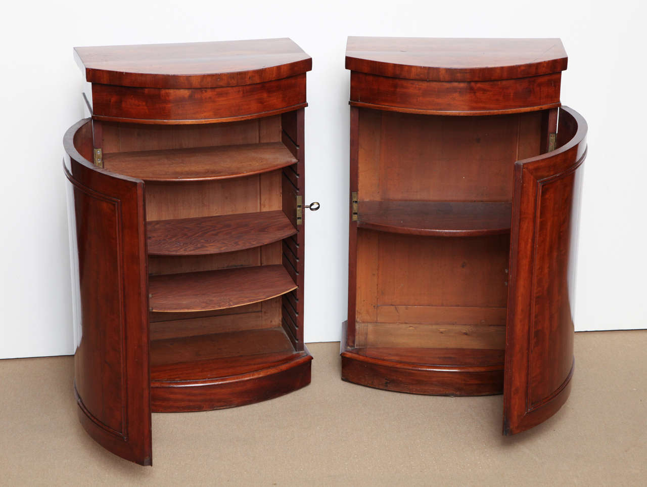 Pair of Early 19th Century Danish, Mahogany Cupboards For Sale 1