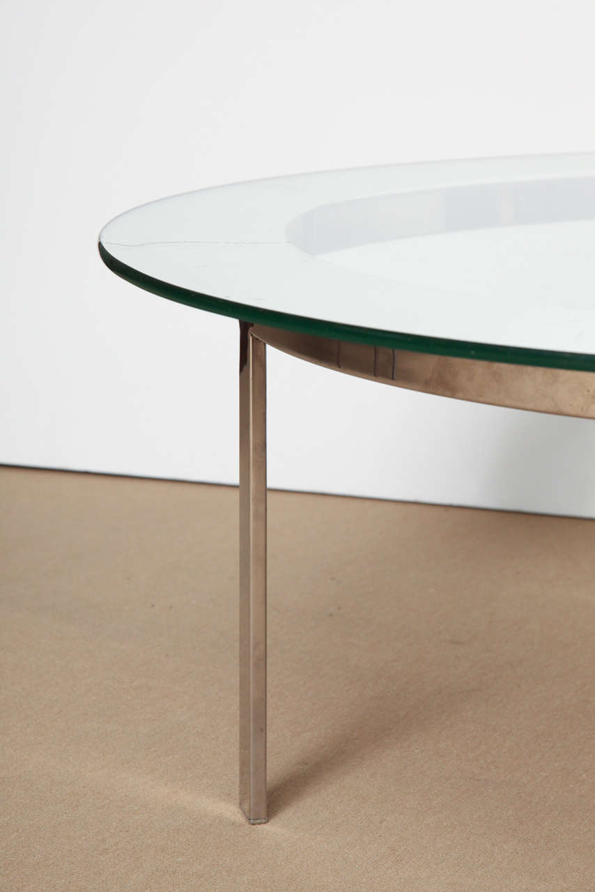 Mid-20th Century 1940's/50's English, Chrome and Glass Low Table