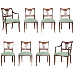 Set of Eight Early 19th Century Irish Regency Mahogany Dining Chairs