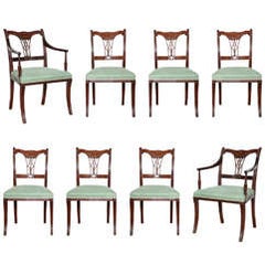 Set of Eight Early 19th Century Irish Regency Mahogany Dining Chairs 2
