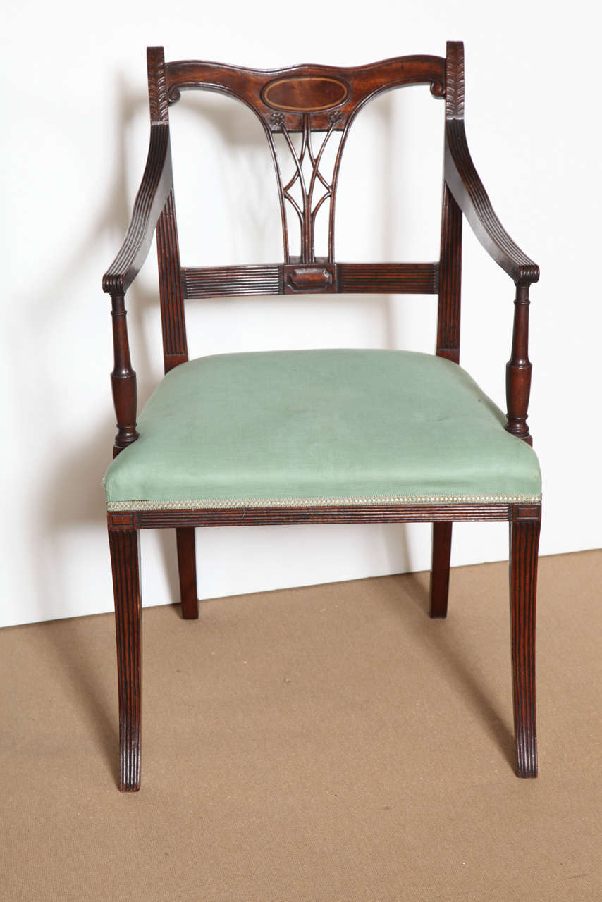 Set of Eight Early 19th Century Irish Regency Mahogany Dining Chairs