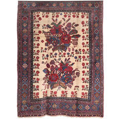 Persian Afshar Carpet circa 1890 in Handspun Wool and Natural Vegetable Dyes 2