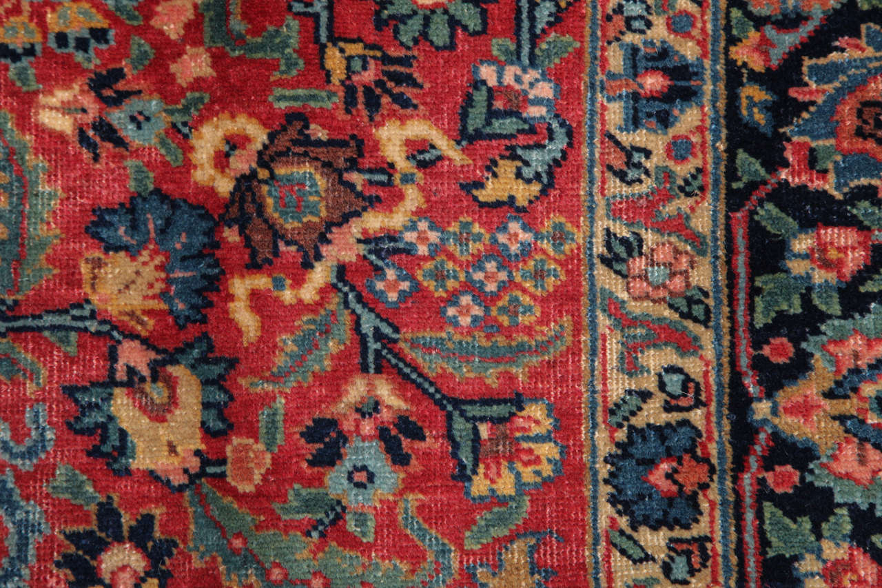 Wool Antique 1910s Persian Kermanshah Songhor Rug, 4' x 6' For Sale